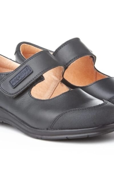 Zapatos colegial niña para uniforme marino. Hecho en España