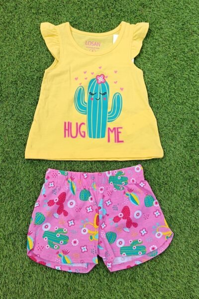 Conjunto infantil niña verano cactus