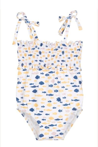 Bañador infantil niña peces verano