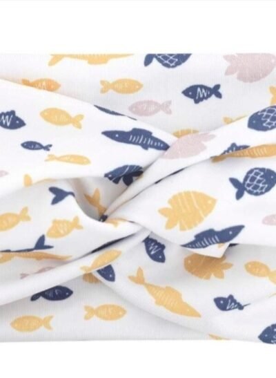 Turbante infantil niña peces verano