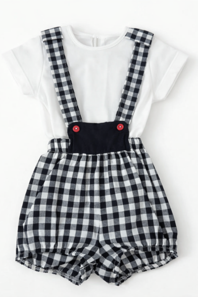 Conjunto ranita vichy marino