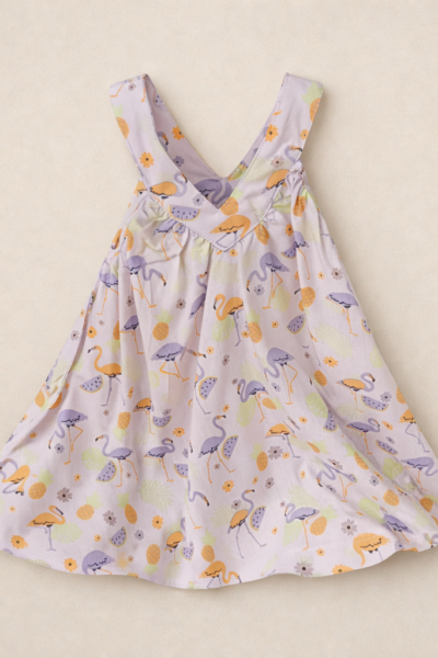Vestido infantil niña verano flamencos
