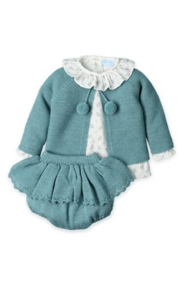 Chaqueta de punto con pompones